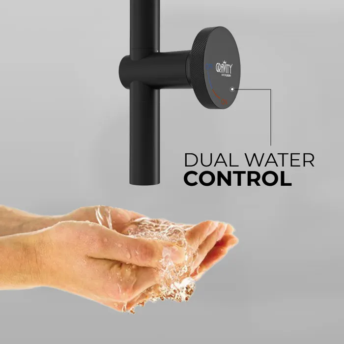 Ceiling Mounted Side Open Faucet Tap Black