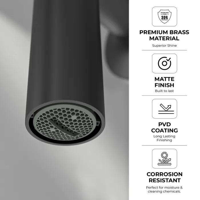 Ceiling Mounted Side Open Faucet Tap Black