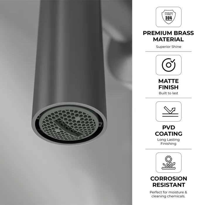 Ceiling Mounted Side Open Faucet Tap Grey