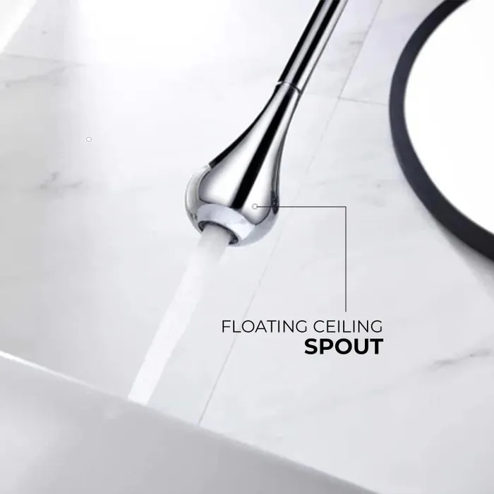 Ceiling Mounted Wall Control Faucet Tap Chrome