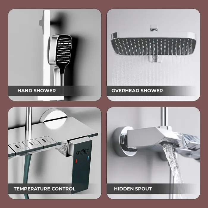 Harmony Pendle Wall Mixer Telephonic 3 Outlet Chrome