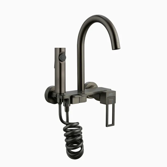 Wall Mounted Sink Mixer With Health Faucet Grey Necklace