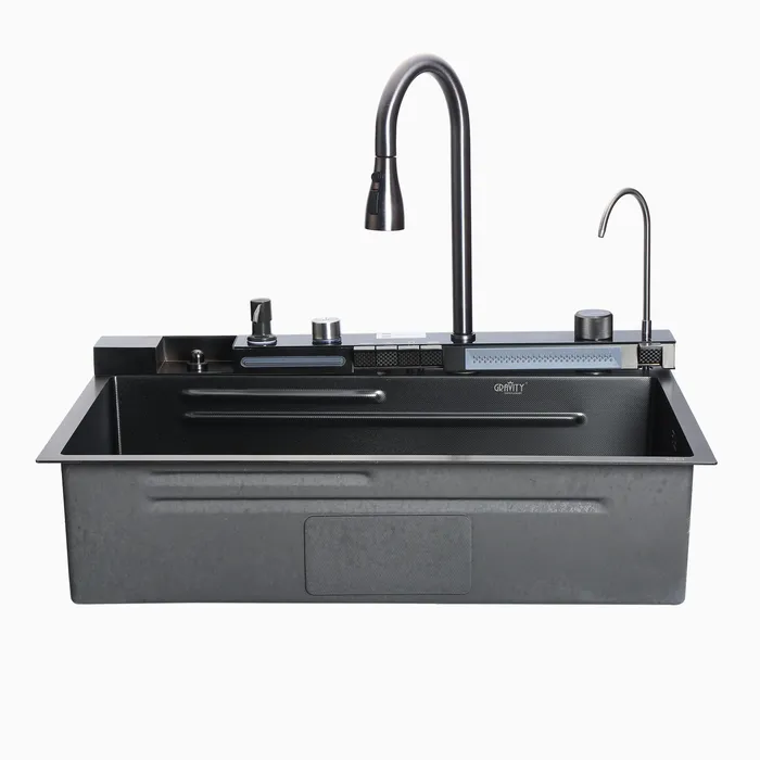 Kitchen Sink Black (30X19) Complete Smart Sink 002