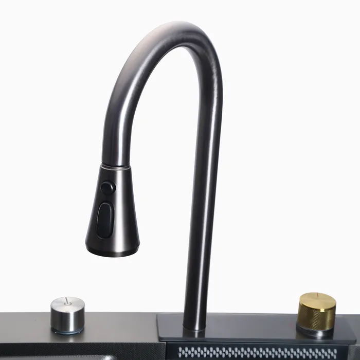 Kitchen Sink Black (31X19) Complete Smart Sink 004
