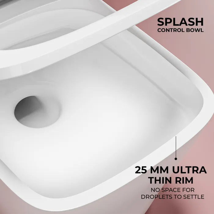 Women-Friendly Wall Hung Square Toilet â White