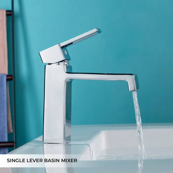 Single Lever Basin Mixer Brass Faucet/Basin Tap For Bathroom - Necklace Chrome
