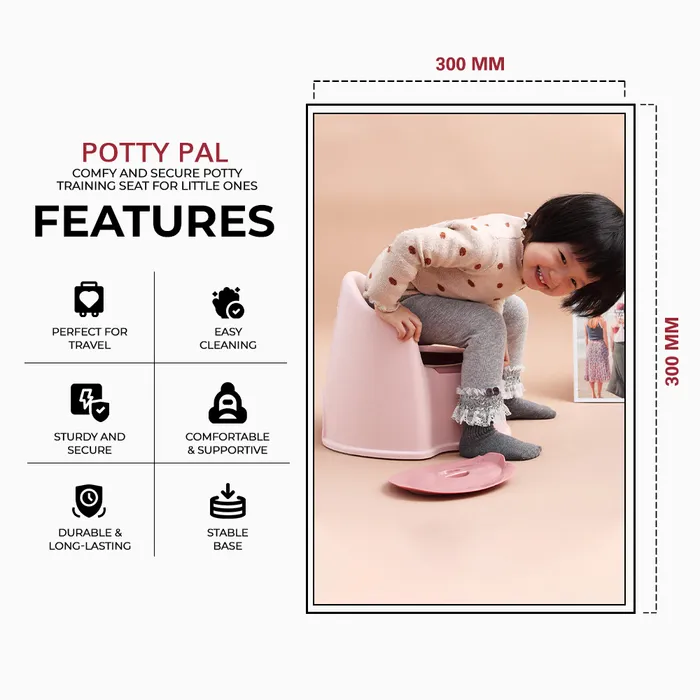 PottyPal Toddler Potty Training Seat, Potty Seat for kids (Pink)