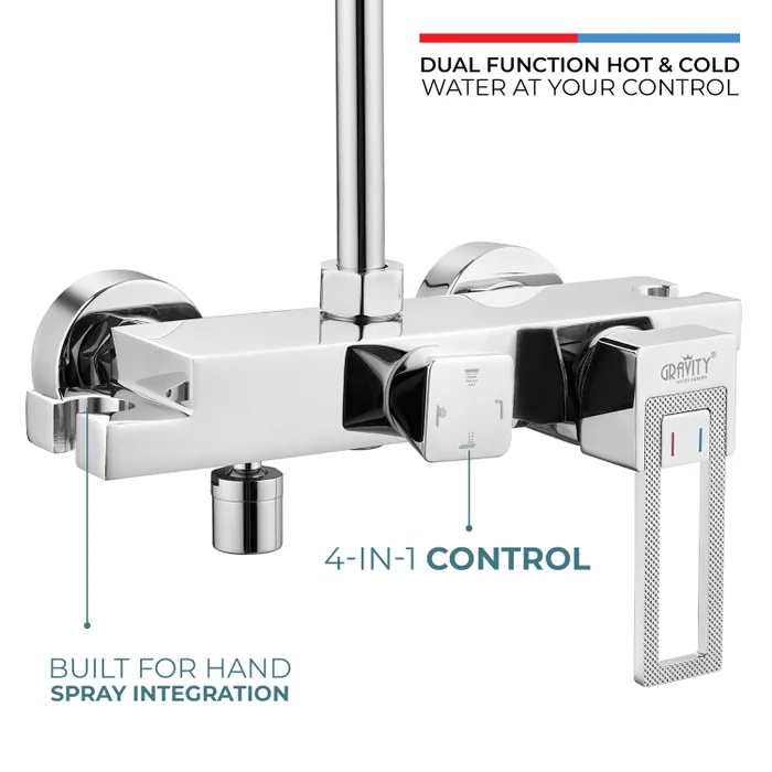 Single Lever Wall Mixer 4 Function Mixer, Sink Mixer Tap, Hot And Cold Faucet