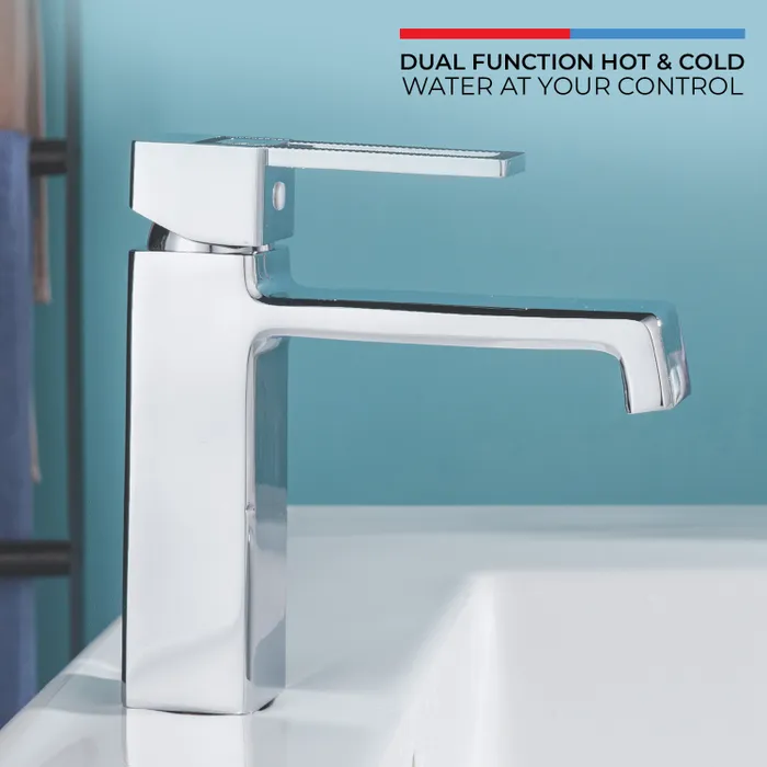 Single Lever Basin Mixer Brass Faucet/Basin Tap For Bathroom - Necklace Chrome