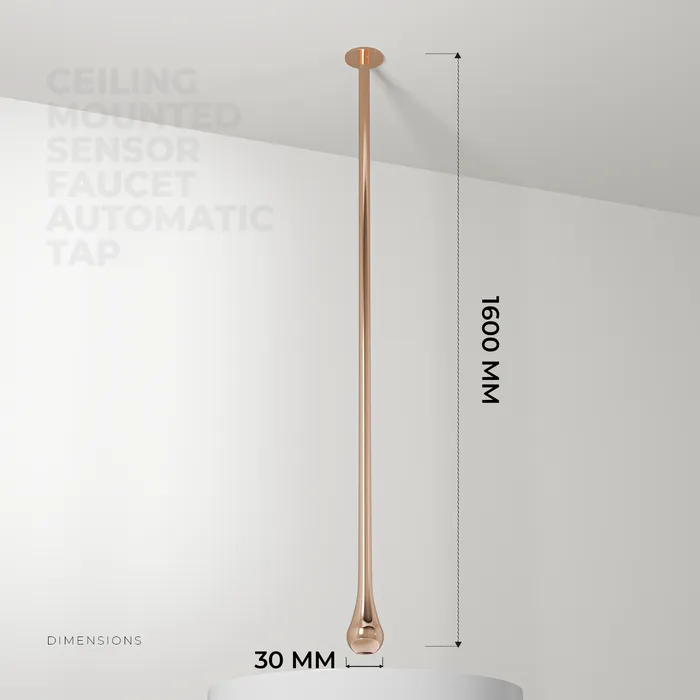 Ceiling Mounted Sensor Faucet Automatic Tap Rose Gold