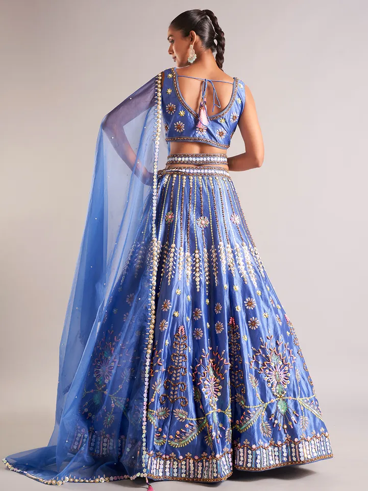 Amazing purple silk lehenga choli