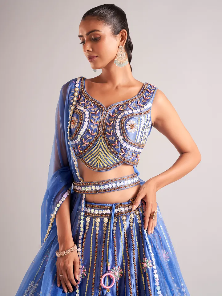 Amazing purple silk lehenga choli