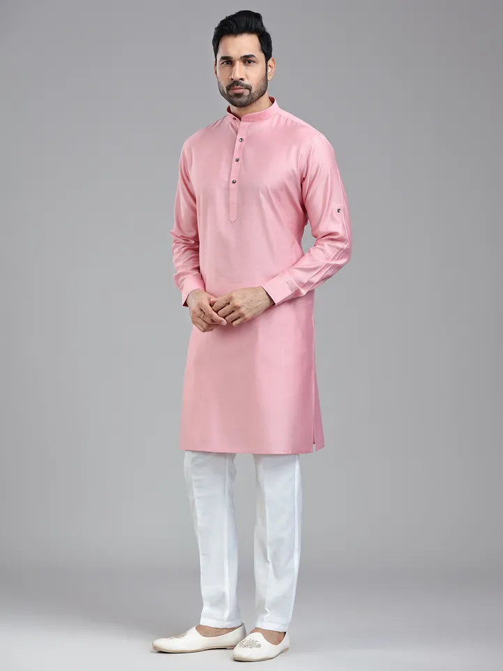Light pink simple yet classy kurta set for festival