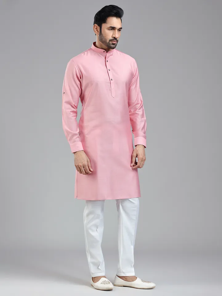Light pink simple yet classy kurta set for festival