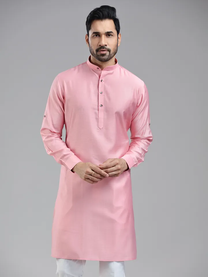 Light pink simple yet classy kurta set for festival