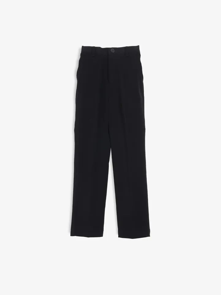 Stunning black terry rayon one button coat suit