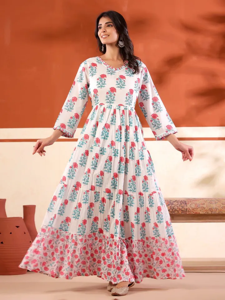 chinese dress ladies Embroidered Kurti Short Maxi Dress – Maxim Creation