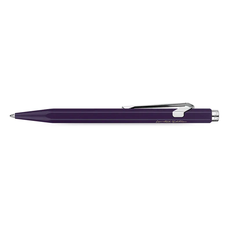 Caran d'Ache 849 Violet Jaune Fluo Ballpoint Pen - Dark Violet