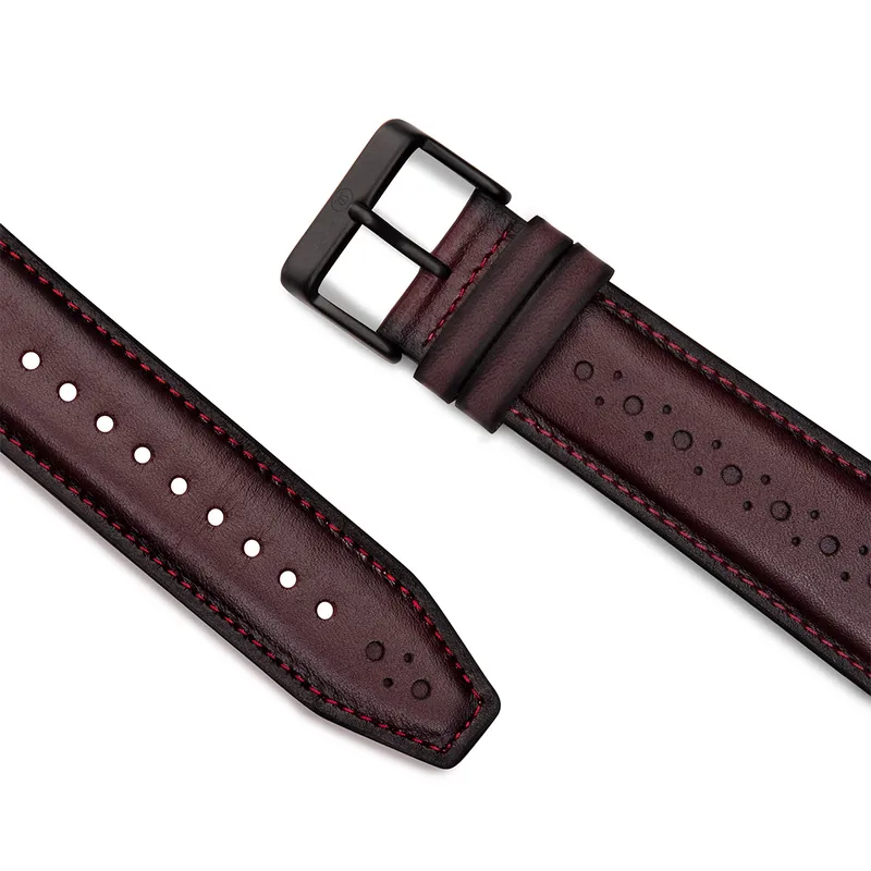 Lapis Bard Leather Apple Watch Strap - Bordeaux