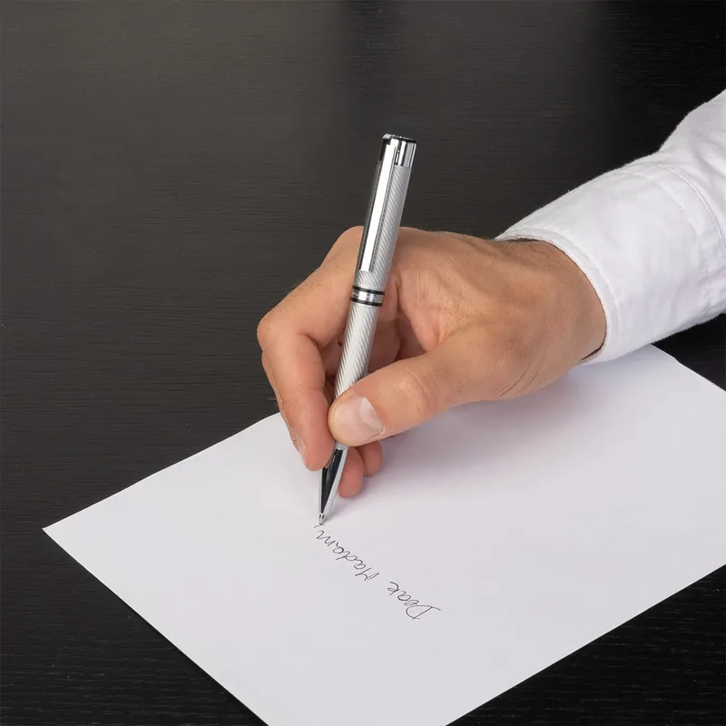 Hugo Boss Filament Ballpoint Pen - Chrome