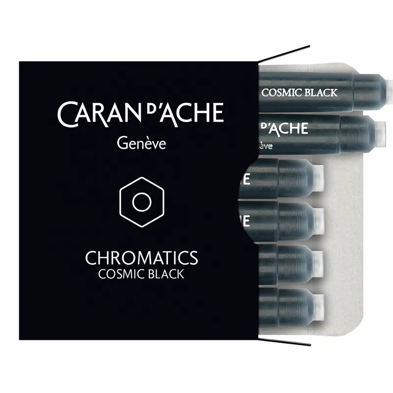 Caran d'Ache Chromatics Cartridge For Fountain Pen Pack-Of-6 Cosmic Black