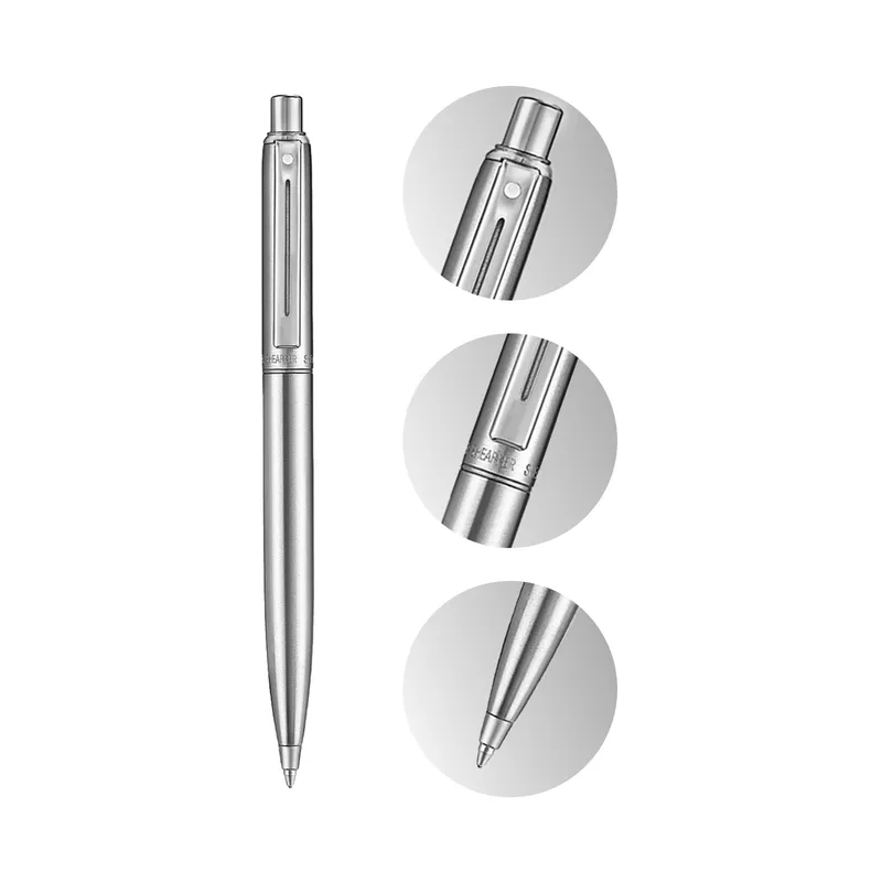 Sheaffer Sentinel Metal 330 Brushed Chrome Ballpoint Pen with Chrome-Plated Trims