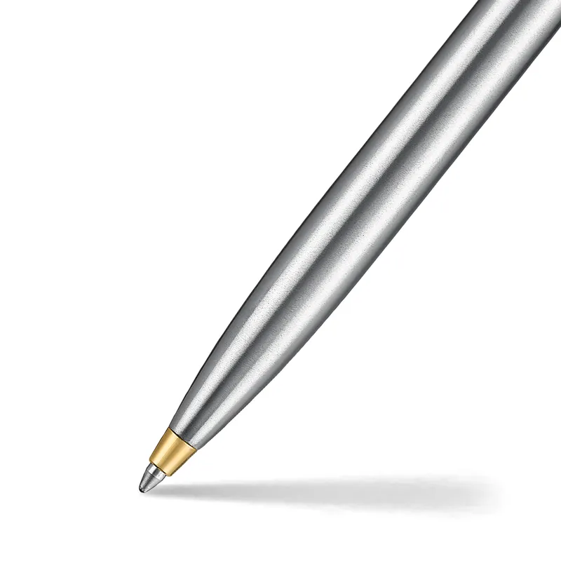 Sheaffer Sentinel Metal 333 Brushed Chrome Ballpoint Pen with Gold-Plated Trims