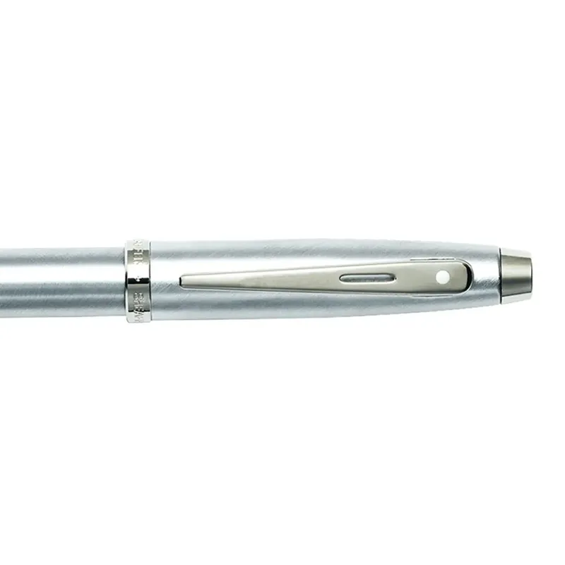 Sheaffer Gift Set 100 9306 Fountain Pen (M) and Rollerball Pen Brushed Chrome with Chrome Trims - Set of 2 Pens