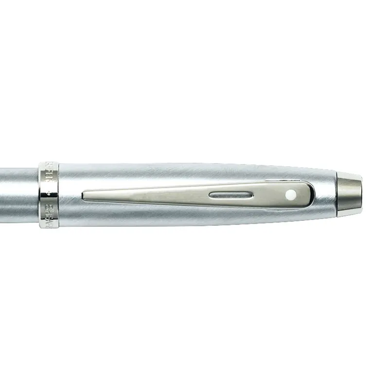 Sheaffer Gift Set 100 9306 Fountain Pen (M) and Rollerball Pen Brushed Chrome with Chrome Trims - Set of 2 Pens