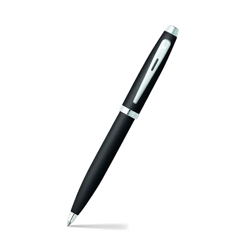 Sheaffer Gift Set 100 9317 Ballpoint Pen and Rollerball Pen Matte Black with Chrome Trims - Set of 2 Pens