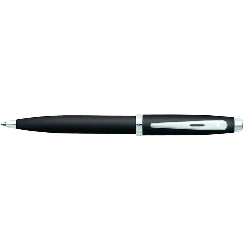 Sheaffer Gift Set 100 9317 Ballpoint Pen and Rollerball Pen Matte Black with Chrome Trims - Set of 2 Pens