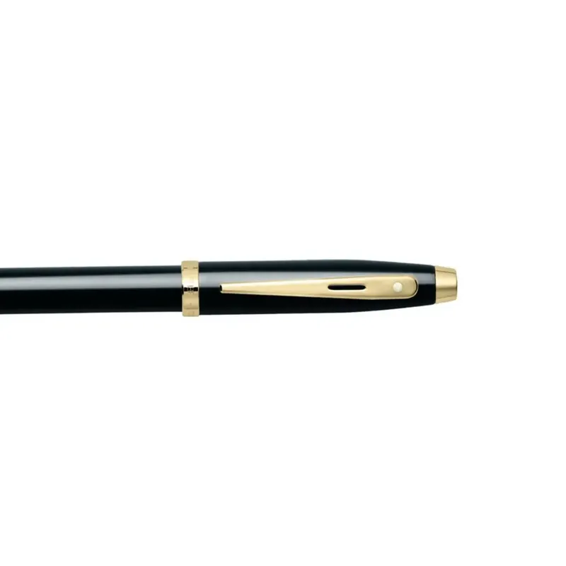 Sheaffer Gift Set 100 9322 Ballpoint Pen and Rollerball Pen Glossy Black with Gold Trims - Set of 2 Pens