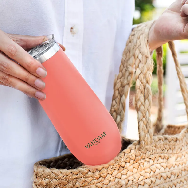 Vahdam Caper Tumbler (270 ml) Coral