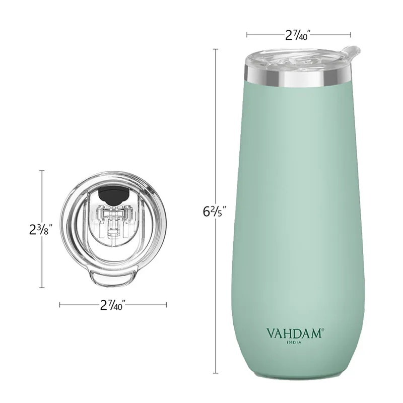 Vahdam Caper Tumbler (270 ml) Mint Green