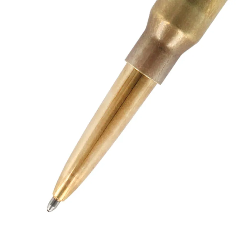 Fisher Space Genuine .338 Caliber LAPUA Mag Casing Cartridge Ballpoint Pen without Clip Raw Brass