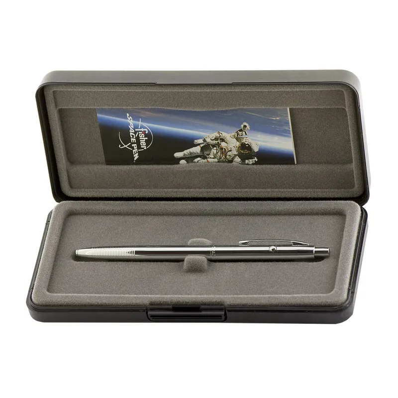 Fisher Space CH4 Shuttle Ballpoint pen with Click and release button mechanism Chrome