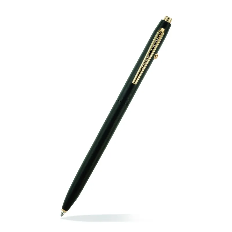 Shuttle Matte Black Gold Trims Ballpoint Pen