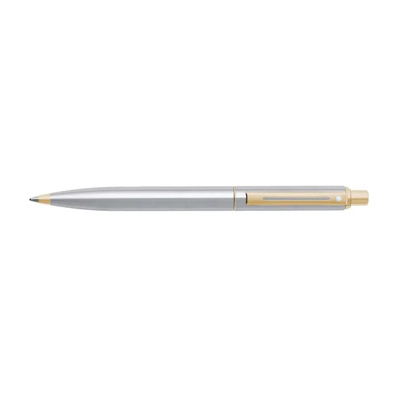 Sheaffer Sentinel 325 Brushed Chrome Ballpoint pen with Gold Tone Trim