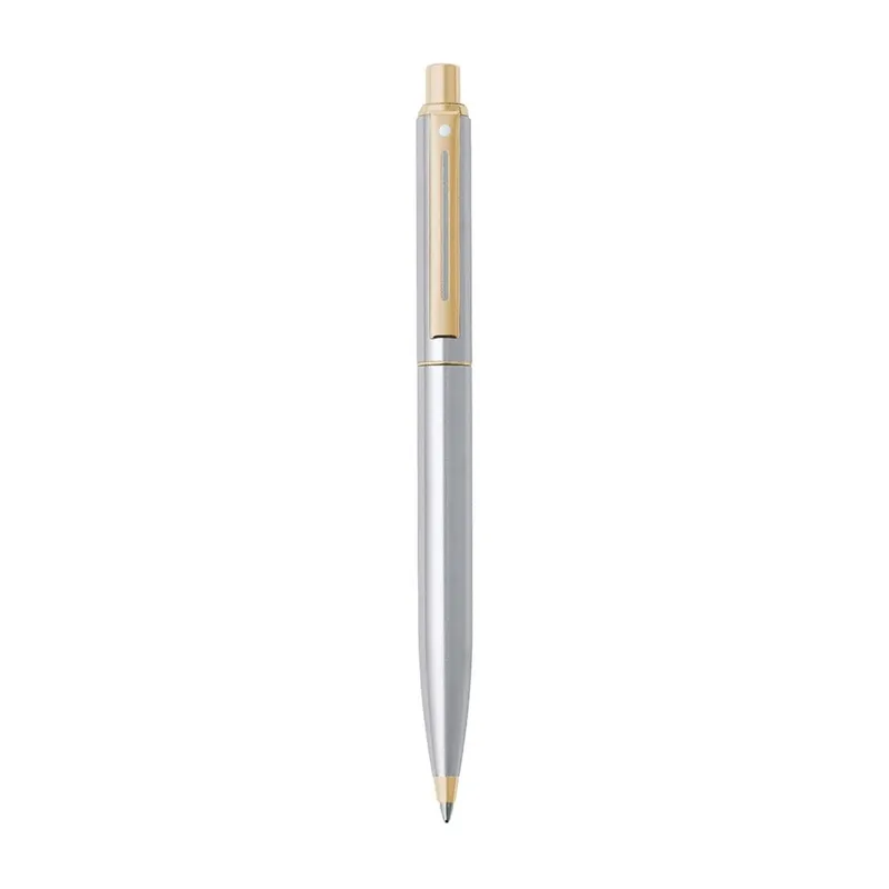 Sheaffer Sentinel 325 Brushed Chrome Ballpoint pen with Gold Tone Trim
