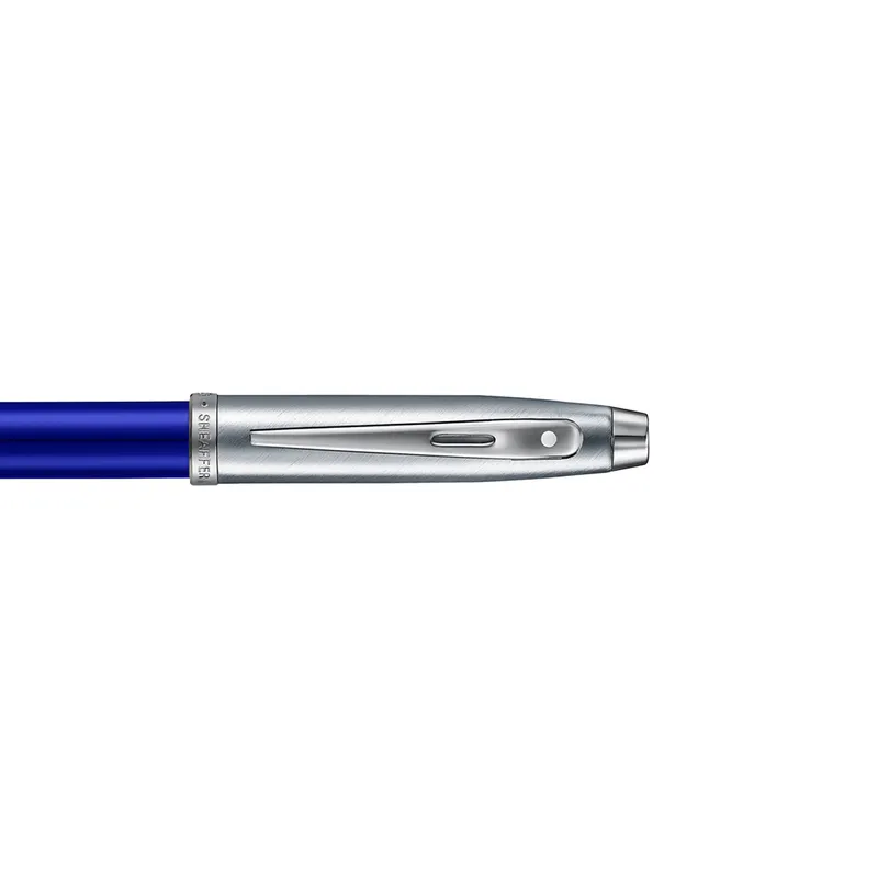 Sheaffer 100 9308 Blue & Brushed Chrome 0.7 mm Mechanical Pencil With Chrome Plated Trim