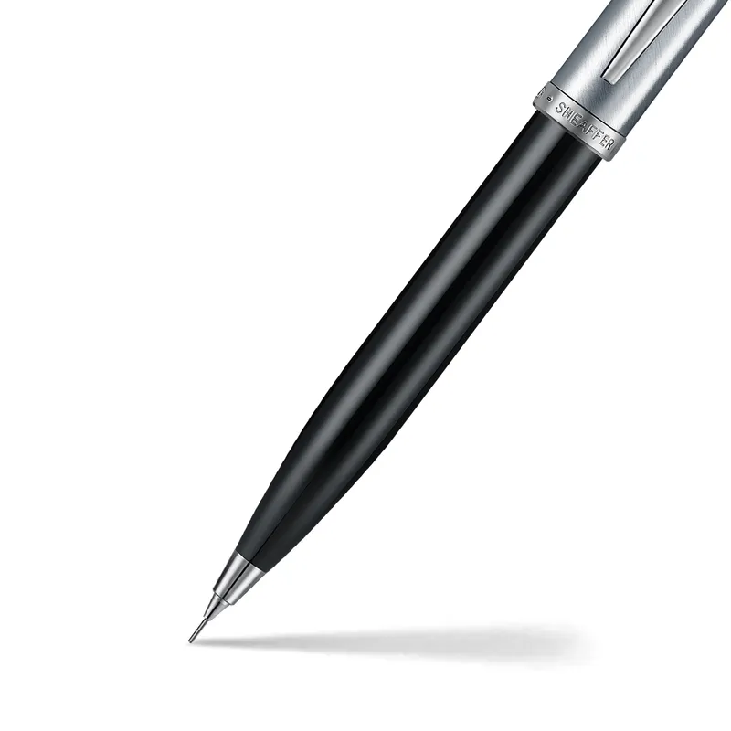 Sheaffer 100 9313 Black & Brushed Chrome 0.7 mm Mechanical Pencil With Chrome Plated Trim