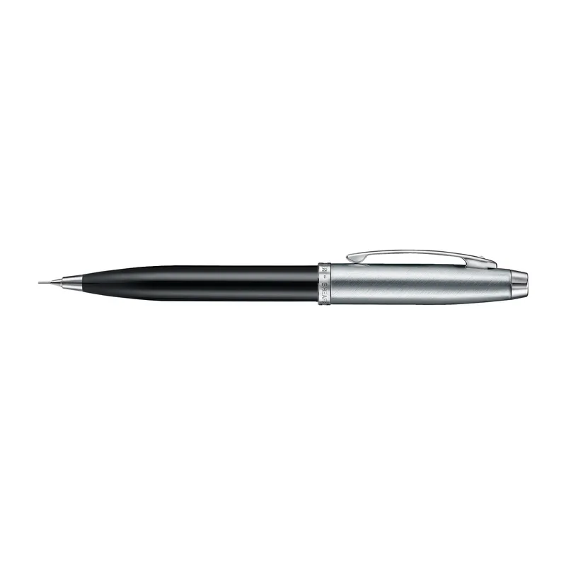 Sheaffer 100 9313 Black & Brushed Chrome 0.7 mm Mechanical Pencil With Chrome Plated Trim