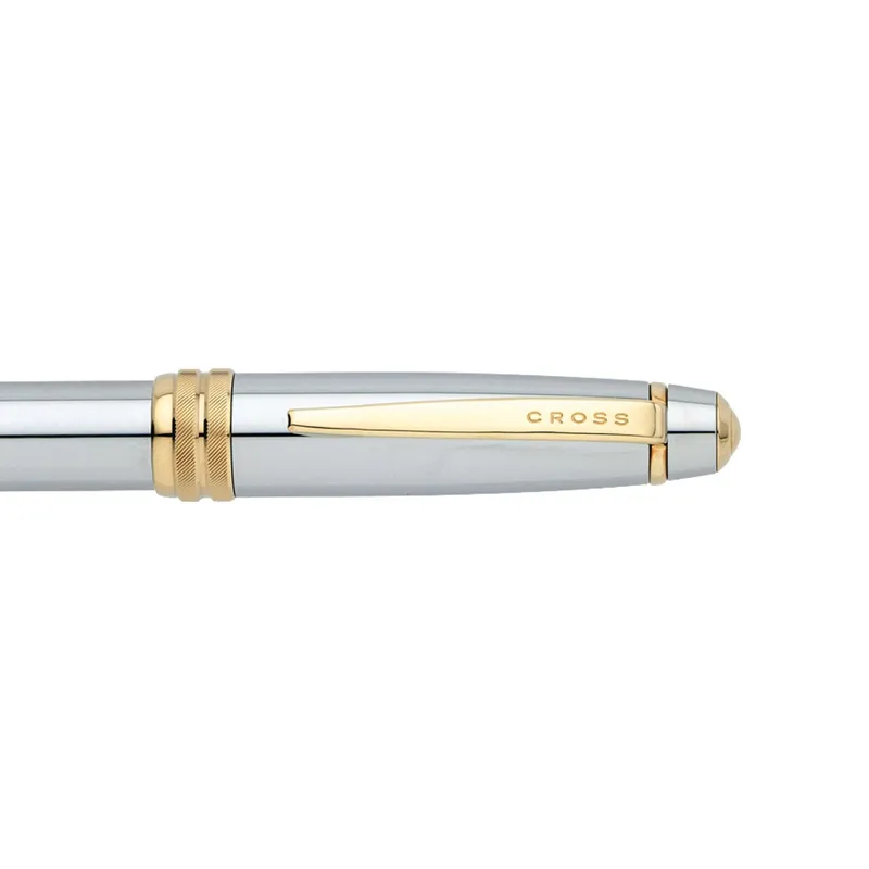 Cross AT0452-6 Bailey Medalist Ballpoint Pen Chrome with Gold Trims