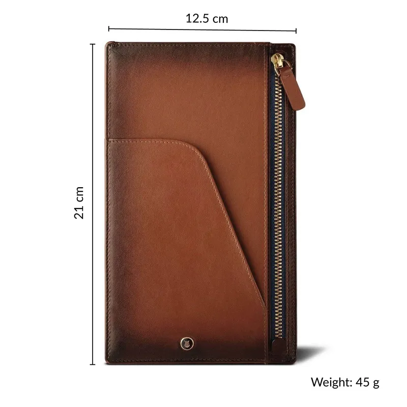 Lapis Bard Ducorium Travel Wallet Cognac