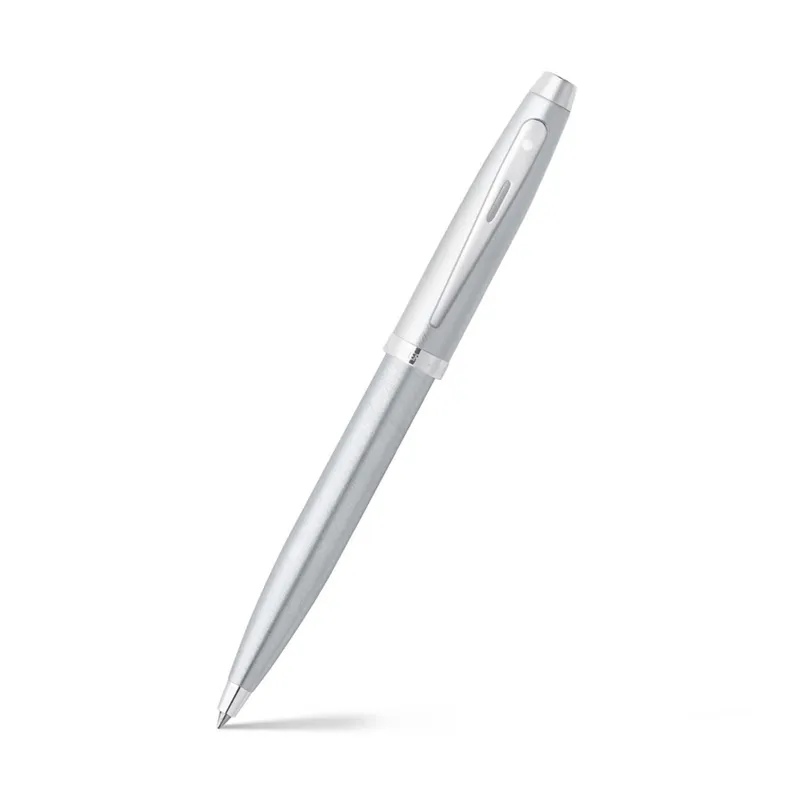 Sheaffer Gift Set 100 Ballpoint Pen with Business Card Holder  Brushed Chrome with Chrome Trims