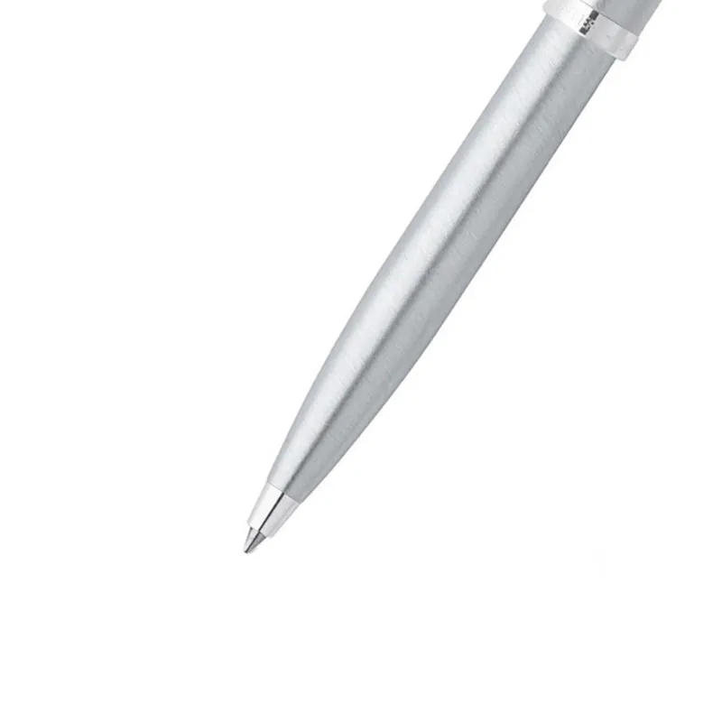 Sheaffer Gift Set 100 Ballpoint Pen with Business Card Holder  Brushed Chrome with Chrome Trims