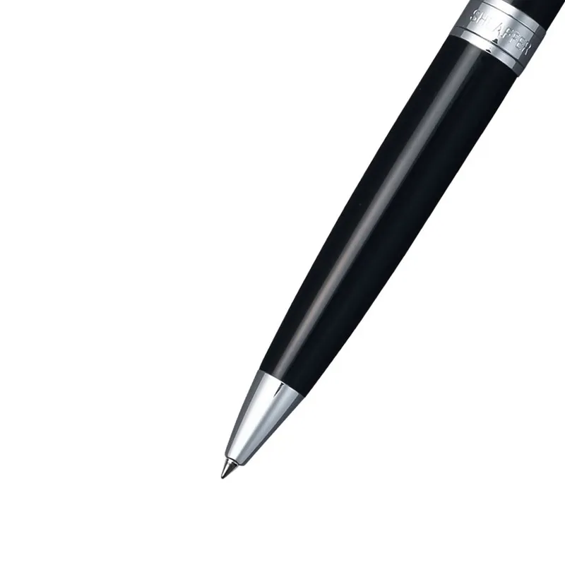 Sheaffer Gift Set 300 Ballpoint Pen with Business Card Holder  Glossy Black with Chrome Trims