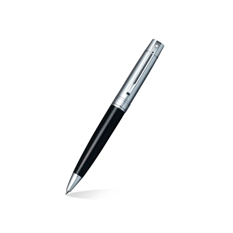 Sheaffer Gift Set 300 Ballpoint Pen with Business Card Holder  Glossy Black with Chrome Trims