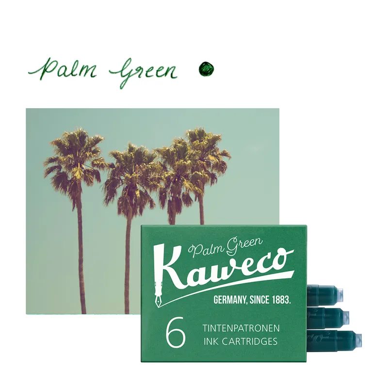 Kaweco Ink Cartridges Pack of 6 - Palm Green