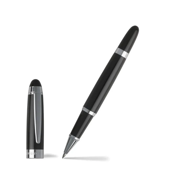 Hugo Boss Gift Set Iconic Rollerball Pen With Wallet - Black